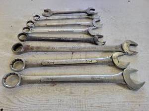 lot 171 image: (8) Combination Wrenches - Sizes From 1-1116 to 1