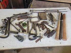 lot 184 image: Assorted Wrenches, Handles, Tube Flaring Set and More