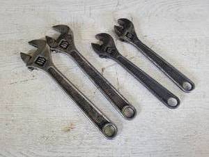 lot 187 image: (2) TrueCraft 12 Adjustable Wrenches and (2) Crescent 10 Adjustable Wrenches