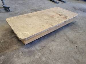 lot 200 image: Wood Rolling Platform Cart