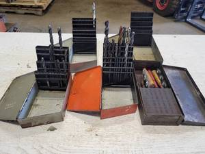 lot 205 image: Lot of Drill Index Boxes and Assorted Drill Bits