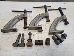 lot 211 image: (3) Armstrong No. 713 Tee Slot Hold Down Clamp and More