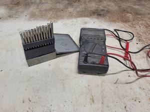 lot 231 image: Micronta Digital Multimeter (Powers On) and Set of Drill Gauges - #1 to #60 (Complete)