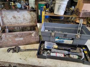 lot 264 image: (2) Toolboxes with Assorted Hand Tools and Hardware