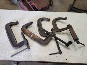lot 133 image: (4) Assorted C-Clamps - Wilton 4, Armstrong 6, Armstrong 8 and More