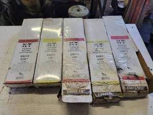 lot 150 image: Large Lot of 6011 & 6013 Welding Rods - (2) Boxes are Still Sealed