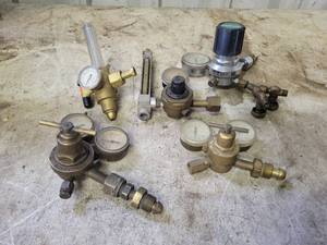 lot 300 image: (5) Assorted Compressed Gas Regulators