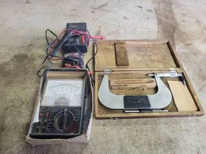 lot 320 image: (3) Multimeters and 5 to 6 Micrometer