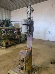lot 325 image: Clausing Model No. 1983 - Looks to be a Drill Press Made from a Lathe - Has Pneumatic Cylinder on top