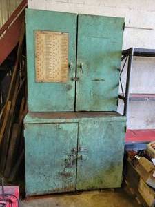 lot 159 image: Steel 4-Door Shop Cabinet - Approx. 48 x 26 x 88 Tall