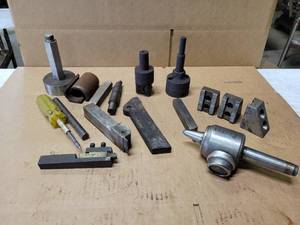 lot 355 image: Lot of Lathe Tooling Holders, HARDINGE Model PIC and More