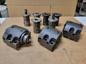 lot 369 image: Lot of (6) 2 Diameter Tool Holders and (3) Turret Tool Block Holders