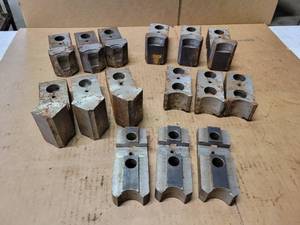 lot 379 image: Lot of (5) Sets of Lathe Chuck Jaws - Bolt Spread is 2 On Center