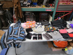 lot 22 image: Misc. Bags, Makeup, Poncho