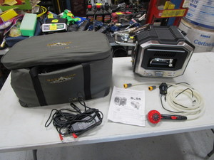 lot 29 image: Base Camp Outdoor Systems Battery Powered Gas Hot Water Shower System
