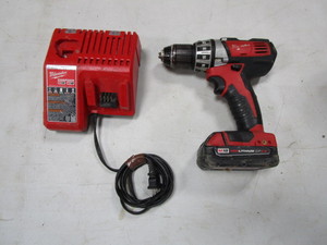 lot 66 image: Milwaukee 18v Drill, Charger & Battery