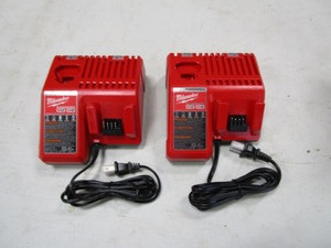lot 67 image: (2) (New) Milwaukee 12v18v Chargers