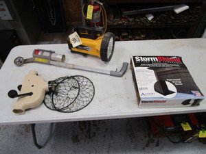 lot 72 image: Spotlight, Chord Reel, Paint Marker, Garage Door Seal