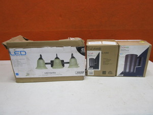 lot 144 image: LED Wall Sconces & LED Vanity Light Fixture