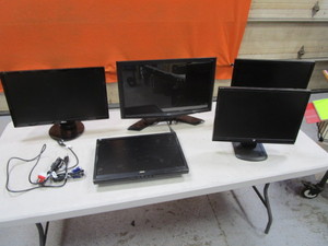 lot 248 image: (4) 19 & (1) 23 Monitors