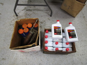 lot 253 image: Oil, Grease & Grease Gun