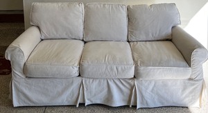 lot 203 image: ROWE - NANTUCKET Slip Covered Couch