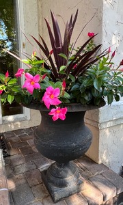 lot 18 image: Entry Cast Iron Urn #1