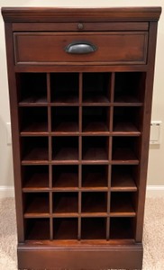 lot 105 image: POTTERY BARN Modular Wine Grid Cabinet #2