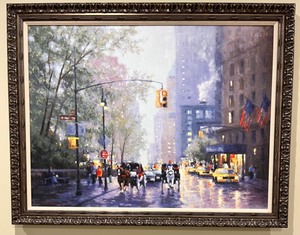 lot 111 image: BRIAN SAGE - NYC Carriages  LE Signed Lithograph on Canvas