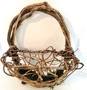 lot 235 image: Fall Garden Decor and Pots including a Wreath, Pots, Hanging Basket and Wire Teapot and more