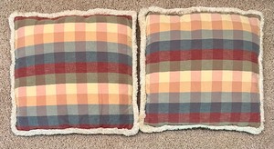 lot 157 image: Colorful Plaid, 425 SOUTH Striped and Light Blue NEWPORT Accent Pillows