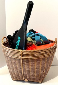 lot 250 image: Workout Gear and New EKTELON RTS Oversize Racquetball Racquet with Basket