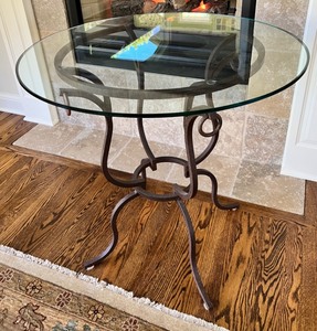 lot 11 image: Wrought Iron Occasional Side Table