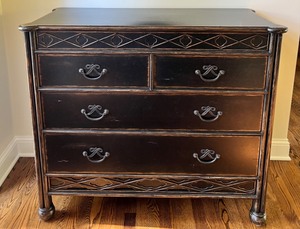 lot 12 image: THEODORE ALEXANDER 4 Drawer Wood Dresser - Dovetail Joints