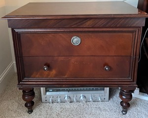 lot 38 image: MILLING ROAD - BAKER Furniture Side End Table with 2 Drawers