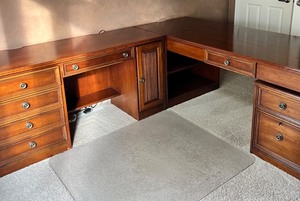 lot 43 image: HEKMAN Executive Wood Modular L Shaped Desk