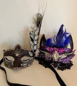 lot 87 image: Pair of Mardi Gras - Halloween Masks