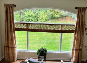 lot 143 image: Custom Luxury Silk Drapes with Hanging Hardware