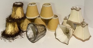 lot 145 image: Lot of 12 Mini Clip on Lamp Chandelier Shades