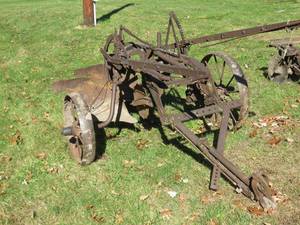 lot 7 image: Pull Behind Two Bottom Plow