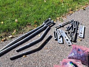 lot 1438 image: Lot of  Assorted Highway Safety Cable Parts - Tension Bolts, Mounting Brackets, Connectors
