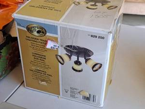 lot 1505 image: Hampton Bay Antique BronzeWheat Glass Shades Halogen Track Light Fixture (in original box)