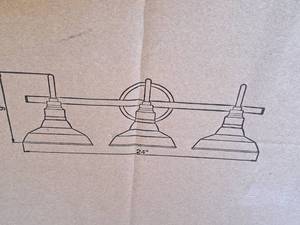 lot 1528 image: Kenroy Home Light Fixture 3-bulb (in original box)