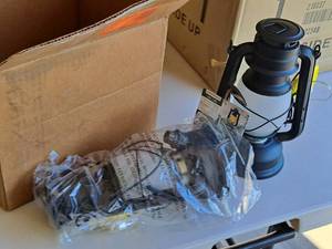 lot 1556 image: Lot of (2) Everlasting Glow Hurricane IndoorOutdoor LED Portable Lantern Lights (in original box)