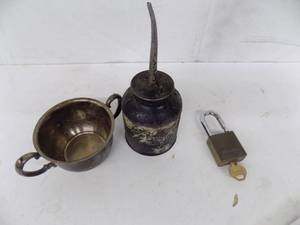 Shop Items - Master lock  Oil can & Cup