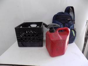 Milk Crate Gas Can 2 gal  Back Pack