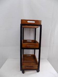 Cart with wood Racks (31x11x16)