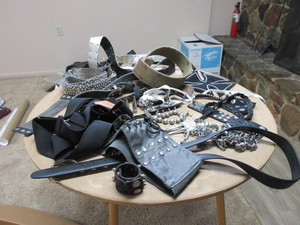 lot 108 image: STAGE WORN BELTS AND ACCESSORIES