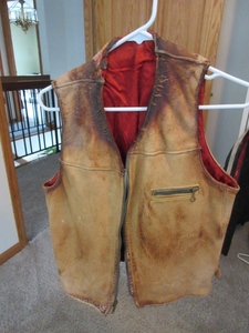 lot 138 image: STAGE WORN LEATHER VEST