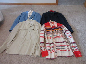 lot 148 image: VINTAGE AND LEISURE SUITS AND SHIRTS